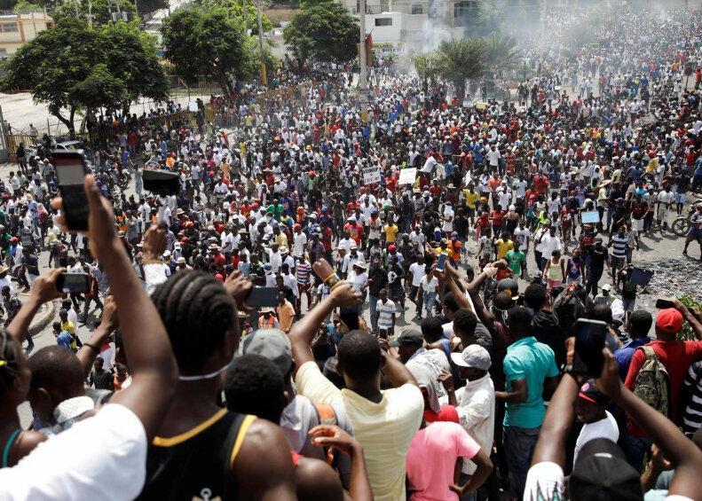تظاهرات گسترده مردم هائیتی در پایتخت این کشور